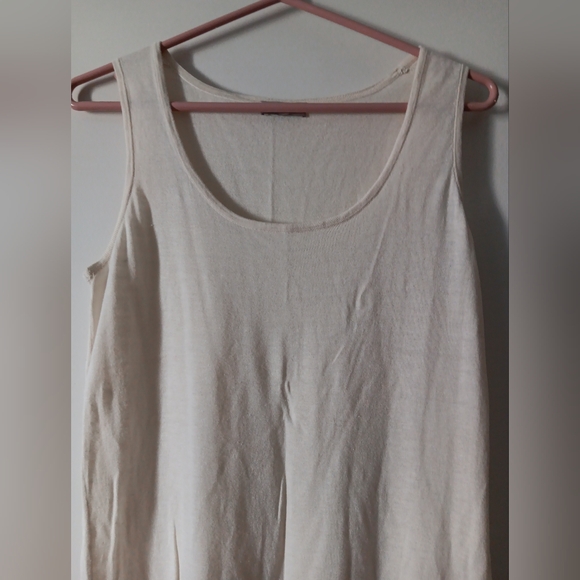 MAISON ULLENS Cream Cashmere + Silk Knit Tank M - Picture 2 of 5
